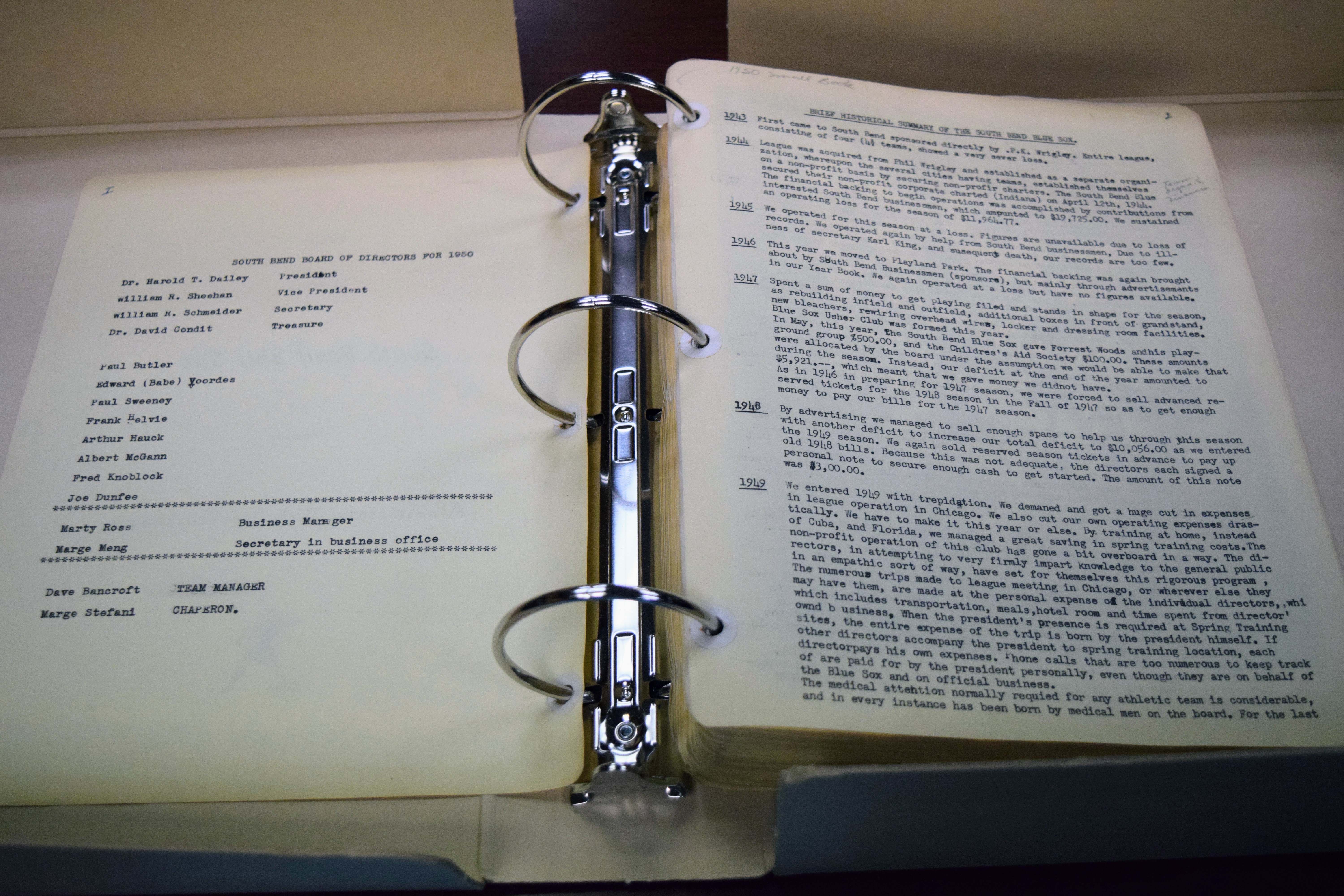 Harold T. Daily Notebook, Vol. 4, 1950, AAGPBL Collection